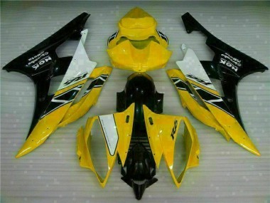 Jaune Noir 06-07 Yamaha YZF R6 Carénages Moto