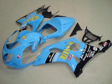 Light Bleu Noir 00-02 Suzuki GSXR 1000 Carénage Moto
