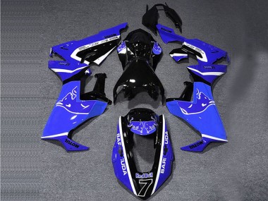 Carénages Moto Honda CBR1000RR 2017-2023 - Bleu Blanc Noir Brillant Bull