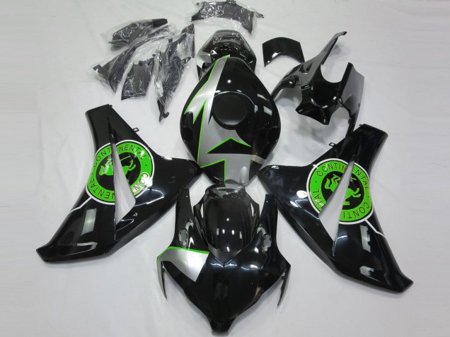 Carénages Moto Honda CBR1000RR 2008-2011 - Argent Vert Noir Brillant