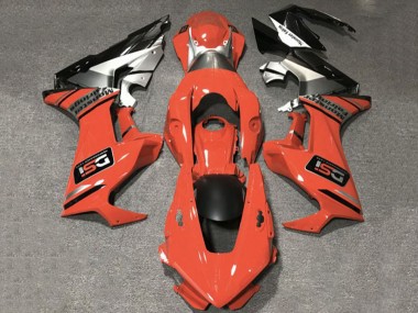 Carénages Moto Honda CBR1000RR 2017-2023 - Orange Blanc Argent Noir Brillant DSI