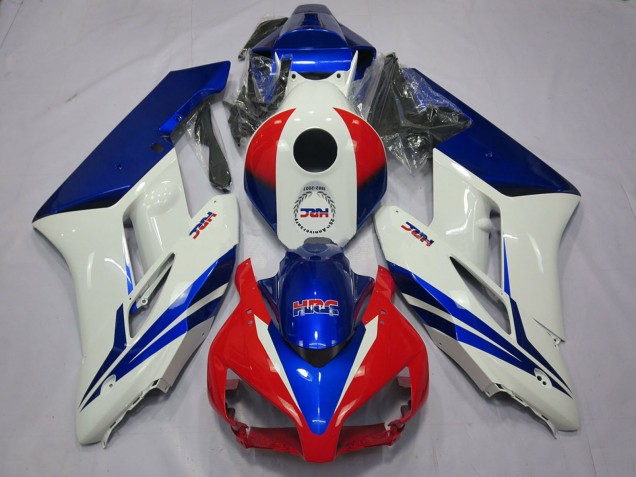 Carénages Moto Honda CBR1000RR 2004-2005 - Blanc Bleu Rouge HRC OEM Style