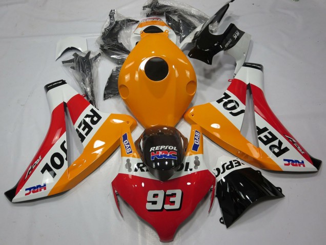 Carénages Moto Honda CBR1000RR 2008-2011 - Orange Blanc Rouge Noir Brillant Repsol 93