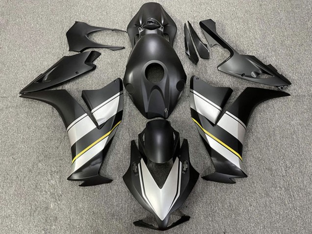 Carénages Moto Honda CBR1000RR 2012-2016 - Argent Jaune Noir Mat