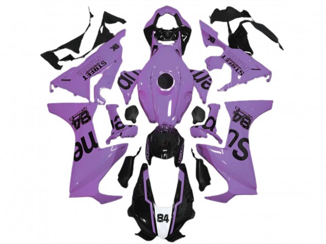 Carénages Moto Honda CBR1000RR 2017-2023 - Laiteux Violet Noir Brillant Street Flava