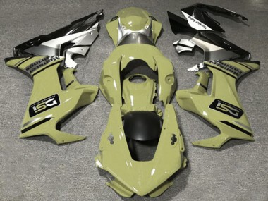 Carénages Moto Honda CBR1000RR 2017-2023 - Olive Blanc Argent Noir Brillant DSI