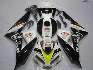 Carénages Moto Honda CBR1000RR 2006-2007 - Blanc Jaune Rouge Noir Brillant Denso PlayBoy