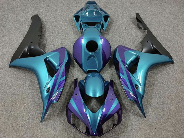 Carénages Moto Honda CBR1000RR 2006-2007 - Violet Emerald Noir Mat