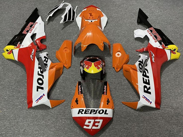 Carénages Moto Honda CBR1000RR 2017-2023 - Orange Blanc Jaune Rouge Noir Brillant Red Bull Repsol 93
