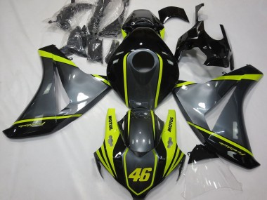 Carénages Moto Honda CBR1000RR 2008-2011 - Gris Jaune Noir Brillant 46