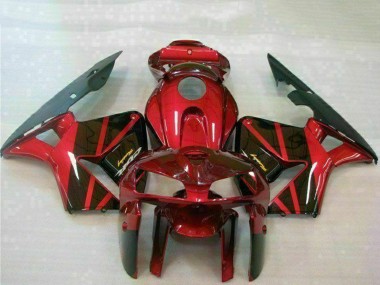 Kits Carénage Moto ABS Honda CBR600RR 2005-2006 - Rouge Noir