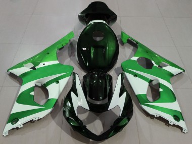 Carénages Moto Suzuki GSXR 1000 2000-2002 - Vert Blanc Noir
