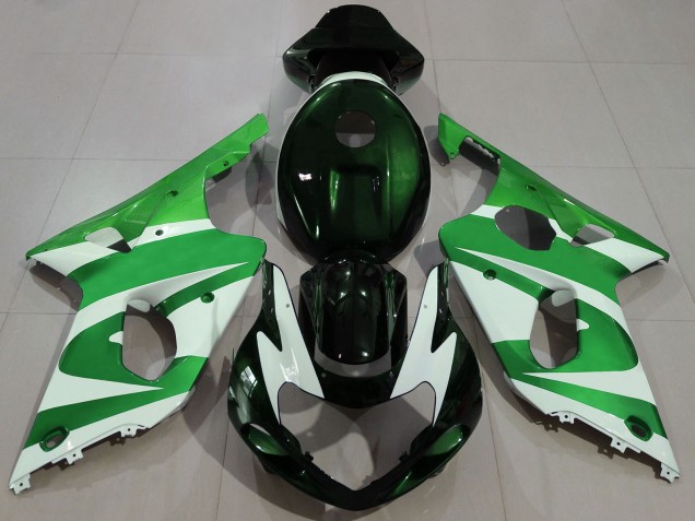 Carénages Moto Suzuki GSXR 1000 2000-2002 - Vert Blanc Noir