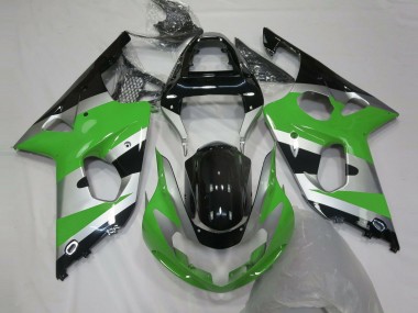 Carénages Moto Suzuki GSXR 1000 2000-2002 - Vert Argent Noir Brillant OEM Style