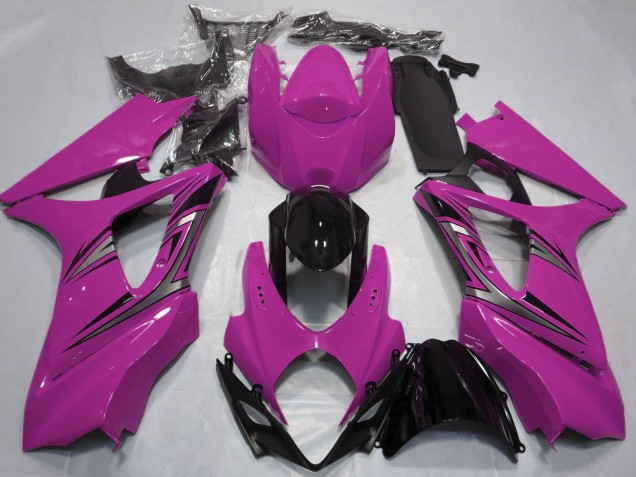 Carénages Moto Suzuki GSXR 1000 2007-2008 - Rose Noir Brillant OEM Style