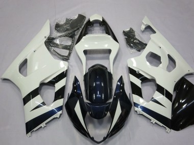 Carénages Moto Suzuki GSXR 1000 2003-2004 - Blanc Noir Brillant