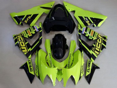 Carénages Moto Kawasaki ZX10R 2004-2005 - Haute Visibilité Jaune Noir