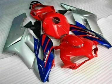 Carénages Moto Honda CBR1000RR 2004-2005 - Argent Rouge Bleu Noir Bande