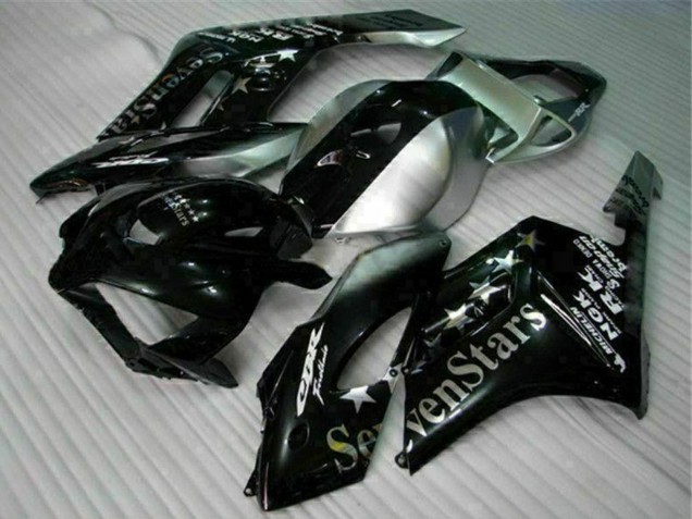 Carénages Moto Honda CBR1000RR 2004-2005 - Argent Noir Brillant SevenStars