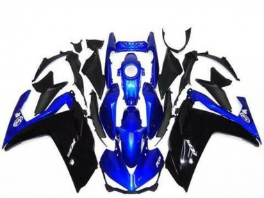 Carénages Moto Yamaha R3 2015-2018 - Bleu Noir Brillant