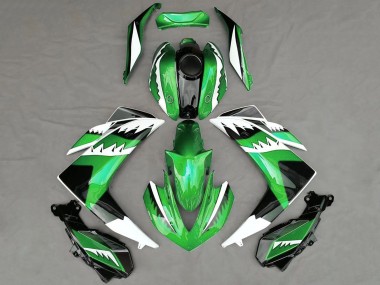 Carénages Moto Yamaha R3 2015-2018 - Vert Blanc Noir Requin