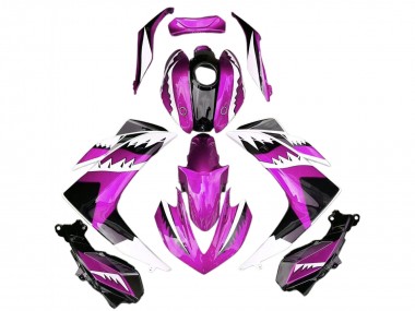 Carénages Moto Yamaha R3 2015-2018 - Rose Blanc Noir Brillant Requin