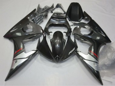 Carénages Moto Yamaha R6 2005 - Noir Brillant Argent