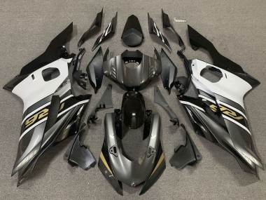 Carénages Moto Yamaha R6 2017-2023 - Blanc Gris Noir Brillant Or