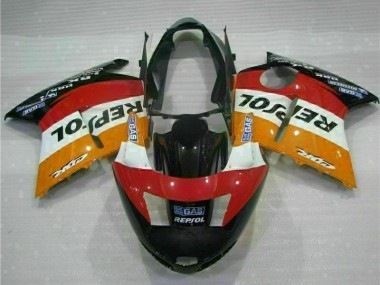 Carénage Moto Honda CBR1100XX Blackbird 1996-2007 - Orange Blanc Rouge Noir Brillant Repsol