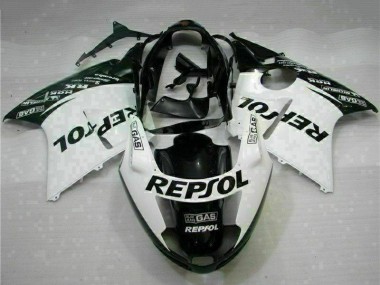 Carénages Moto Honda CBR1100XX Blackbird 1996-2007 - Blanc Noir Brillant Repsol