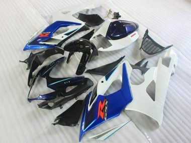 Kits Carénage Moto Suzuki GSXR 1000 2005-2006 - Blanc Bleu Noir Brillant