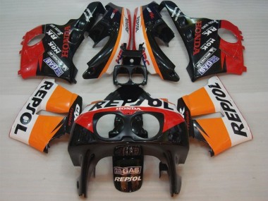 Carénages Moto Honda CBR400RR NC29 1990-1999 - Orange Blanc Rouge Noir Brillant Repsol HRC