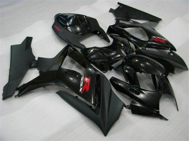 Carénages Moto Suzuki GSXR 1000 2007-2008 - Noir Brillant Noir Mat Rouge