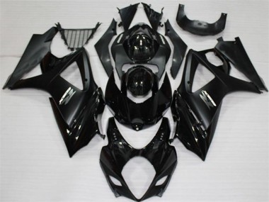 Carénages Moto Suzuki GSXR 1000 2007-2008 - Noir Brillant Noir Mat Blanc
