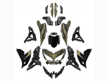 Carénages Moto Kawasaki Versys 650 2022-2025 - Vert Foncé Noir