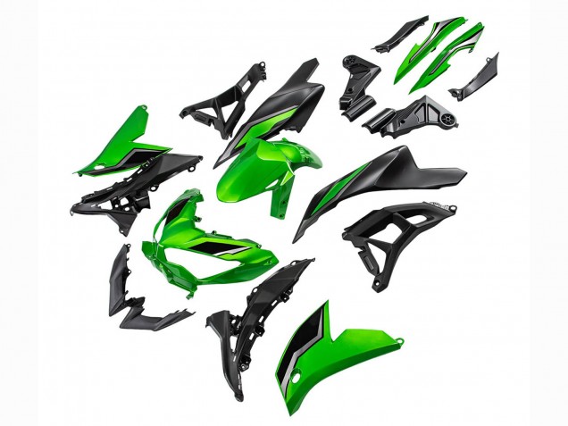 Carénages Moto Kawasaki Versys 650 2022-2025 - Vert Noir Brillant