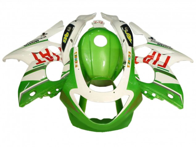 Carénages Moto Yamaha YZF600R Thundercat 1996-2007 - Blanc Vert Fiat