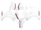 Carénages Moto Suzuki SV650 2003-2013 - Blanc Rouge Foncé Doubler