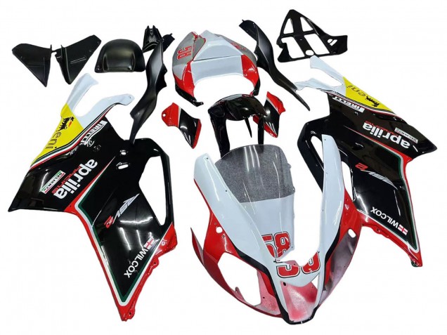 Carénages Moto Aprilia RSV1000 2003-2006 - Blanc Rouge Noir Jaune 58
