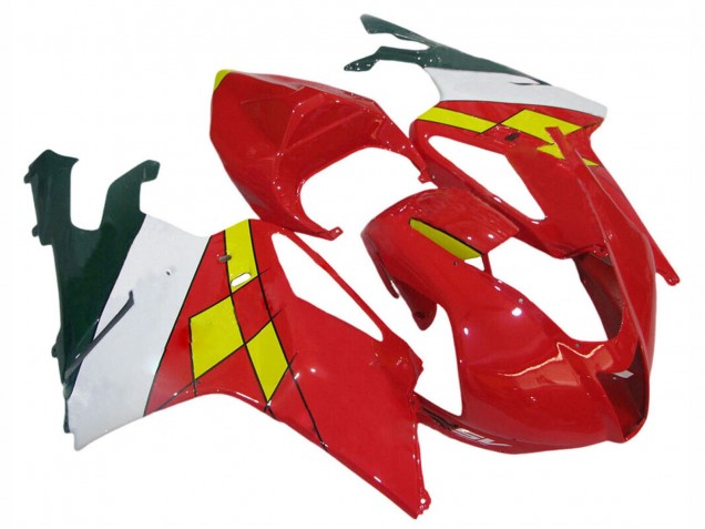 Carénages Moto Aprilia RSV1000 2003-2006 - Rouge Jaune Blanc
