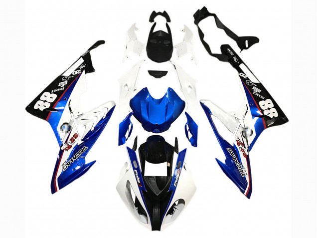 Carénages Moto BMW S1000RR 2015-2016 - Blanc Bleu Noir 88