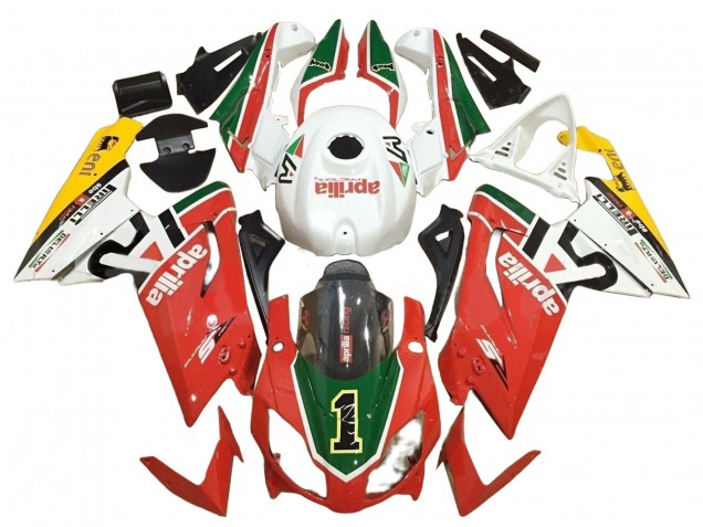 Carénages Moto Aprilia RS125 2006-2011 - Blanc Rouge Vert