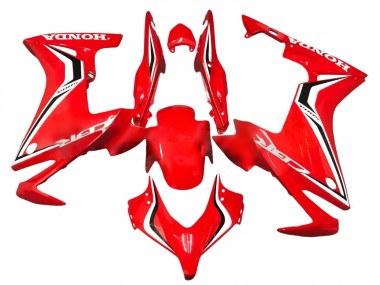 Carénages Moto Honda CBR500R 2013-2015 - Rouge Blanc Noir Bande
