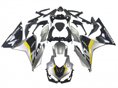 Carénages Moto Honda CBR500R 2022-2023 - Argent Jaune Noir Brillant