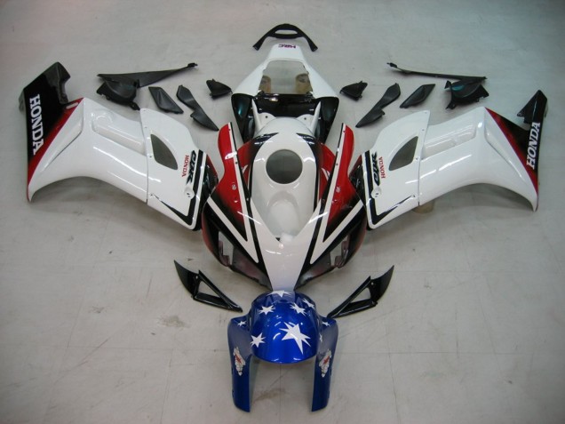 Carénages Moto Honda CBR1000RR 2004-2005 - Blanc Rouge Noir Brillant Bleu Étoile