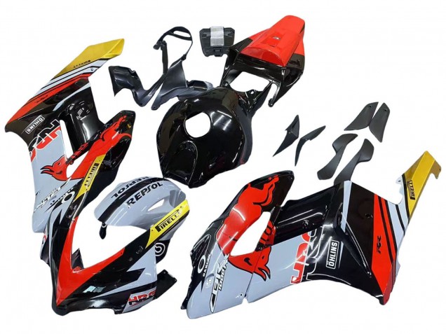Carénages Moto Honda CBR1000RR 2004-2005 - Jaune Rouge Blanc Glossy Red Bull Repsol HRC