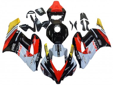 Carénages Moto Honda CBR1000RR 2004-2005 - Jaune Rouge Blanc Glossy Red Bull Repsol HRC