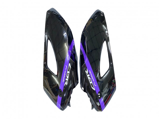 Carénages Moto Honda CBR1000RR 2004-2005 - Noir Brillant Violet Bande
