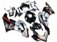 Carénages Moto Honda CBR1000RR 2004-2005 - Argent Noir Brillant Rouge Bande