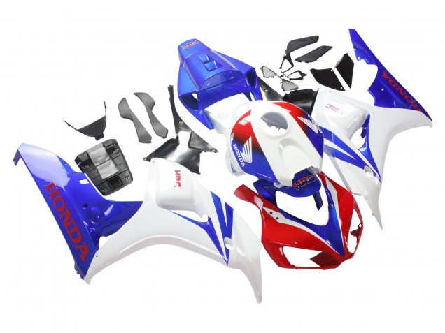 Carénage Moto Honda CBR1000RR 2006-2007 - Blanc Rouge Bleu HRC